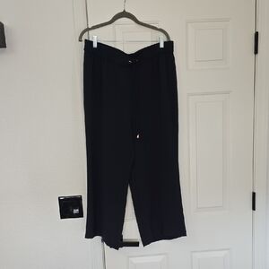 Michael Kors Black Wide Leg Pant Sz Lg Nwt